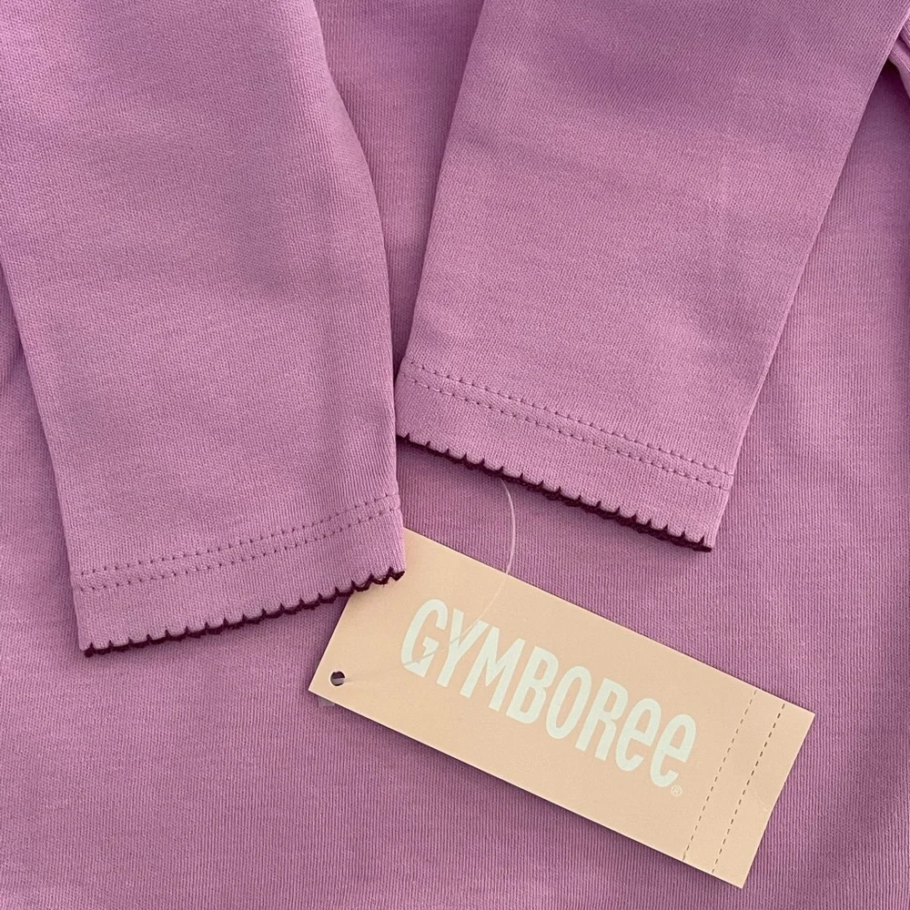 Gymboree Baby Girl Pink Lamb Appliqué Long Sleeve Bodysuit 100% cotton sz 6 -12